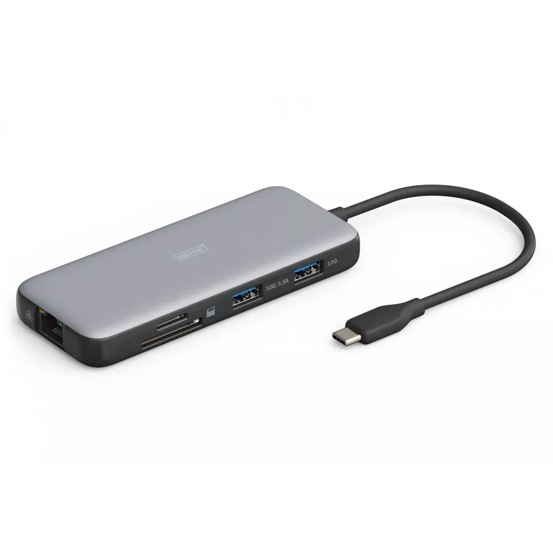 USB-C dokkimisjaam Digitus DA-70915 8-pordiline 100W Power Delivery