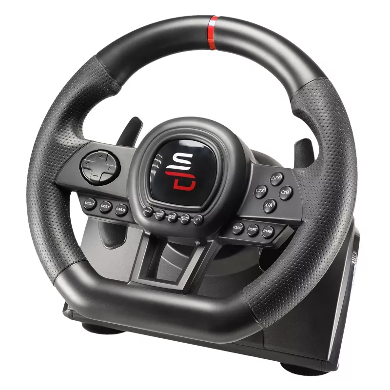 Rool + Pedaalid + Juhtkang Subsonic SA5658 Must USB PlayStation 4-le Xbox One'ile