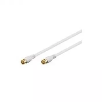 Wentronic Goobay SAT-ühenduskaabel, F-Quick, 100% varjestatud, kullatud, valge, 1,5 m - F-pistik (Quick) F-pistik (Quick) (62743)