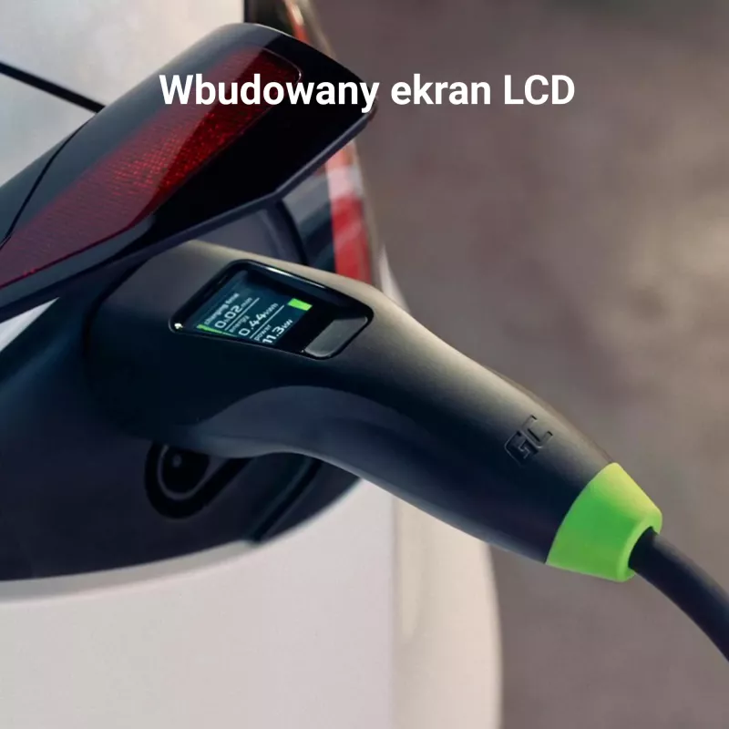 roheline Cell Habu EVGC01 Mobiilne EV laadija elektrisõidukitele 11 kW 7 m Type 2 CEE Wallbox Must