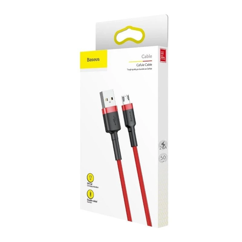 USB-kaabel Baseus CAMKLF-C09 2m USB A Micro-USB B Punane