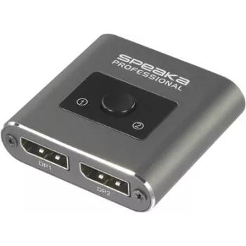 SpeaKa Professional SP-BDS-250 2-pordiline DisplayPort-lüliti UHD 8K @ 60 Hz, UHD 4K @ 120 Hz (SP-10468588)