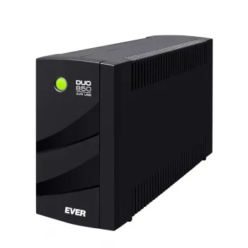 EVER DUO 850 AVR USB - UPS - AC 230 V - 550 W - 850 VA - Ühefaasiline - 2 x Bleisure 5 Ah - USB - Väljundpistikud: 6