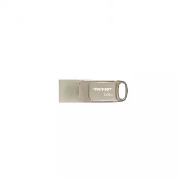 USB-mälupulk PATRIOT PS128GT560DS5D 128 GB USB 3.2 (USB-A / USB-C) pöördmehhanismiga tsingisulamist hõbedane