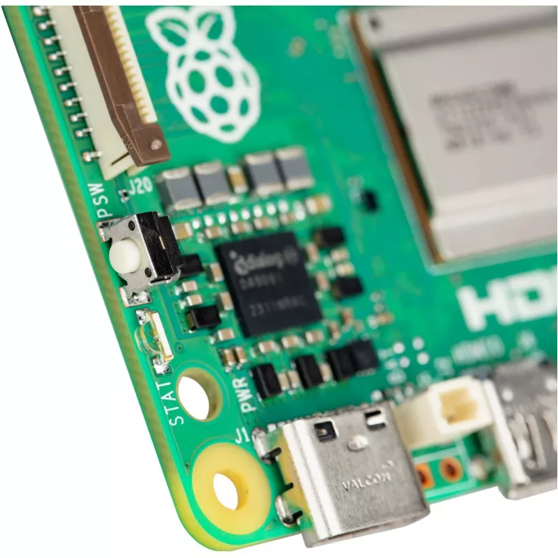Üheplaadiarvuti Raspberry Pi 5 arendusplaat — 2400 MHz Arm Cortex-A76, kuni 16 GB LPDDR4x, MicroSD, USB 3.2, Wi‑Fi 5