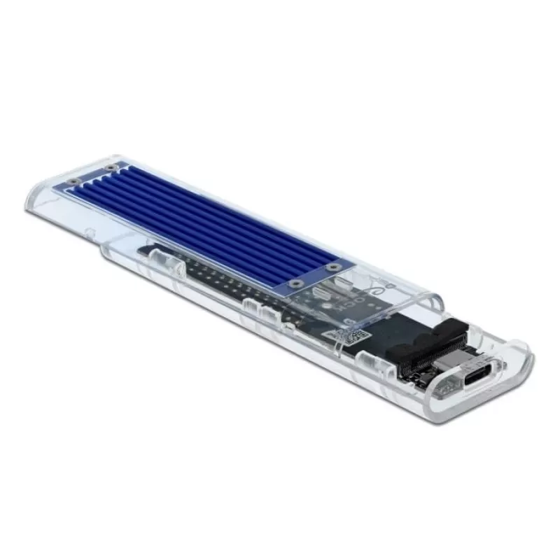 SSD-korpus DeLOCK 42620 Väline korpus M.2 NVME PCIe SSD-le USB USB-C emasliidesega läbipaistev