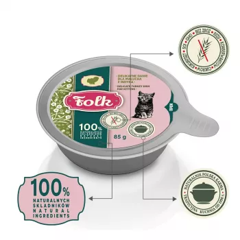 FOLK Kitten Delicate turkey dish - märg kassitoit - 85g