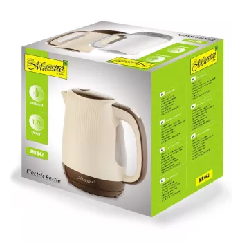 Feel-Maestro MR042 beež elektriline veekeetja 1,7 L Beež, Pruun 2200 W