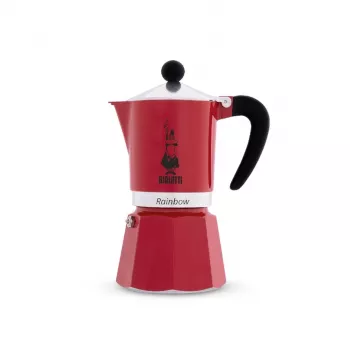 Pliidipealne kohvimasin BIALETTI Rainbow 0,06 L — Alumiinium, 60 ml, punane
