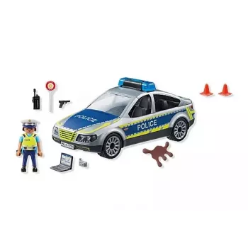 Playmobil politseiauto sireeni ja vilkuva tulega, mitmevärviline, plast, 3+