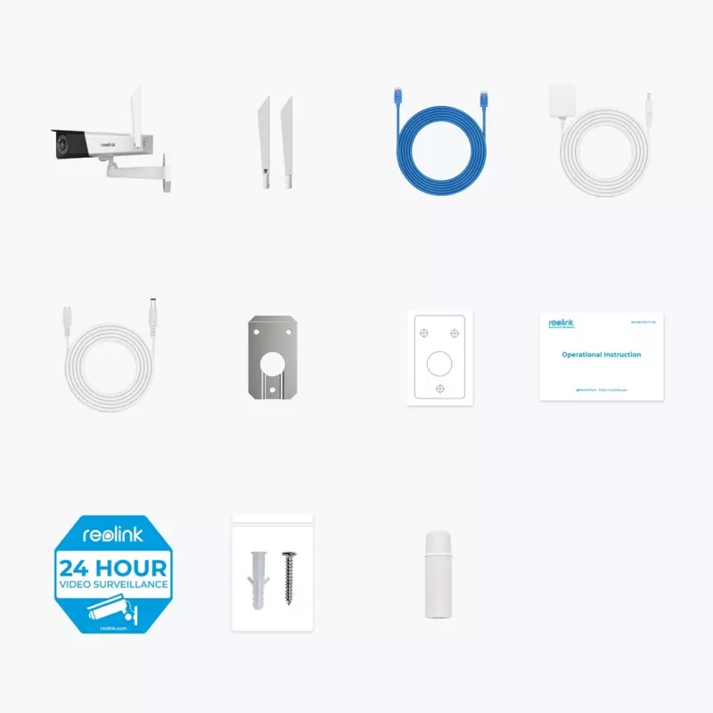 Reolink Duo Series W730 – 4K välis-WiFi-kaamera, topeltobjektiiv, 180° panoraamvaade, inimese/sõiduki/looma tuvastus