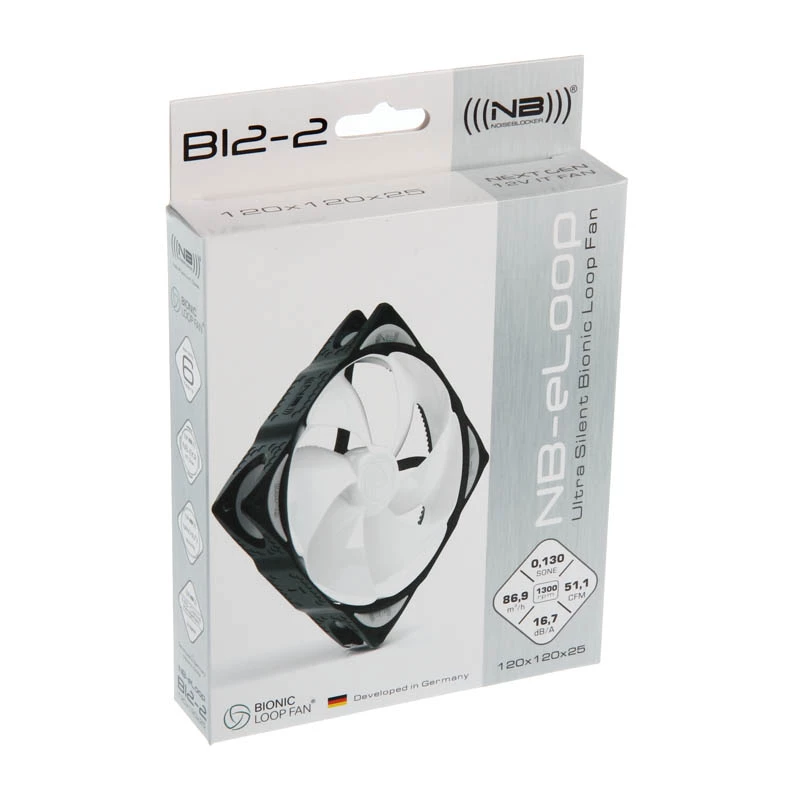 NOISEBLOCKER eLoop B12-2 120 mm korpuse ventilaator