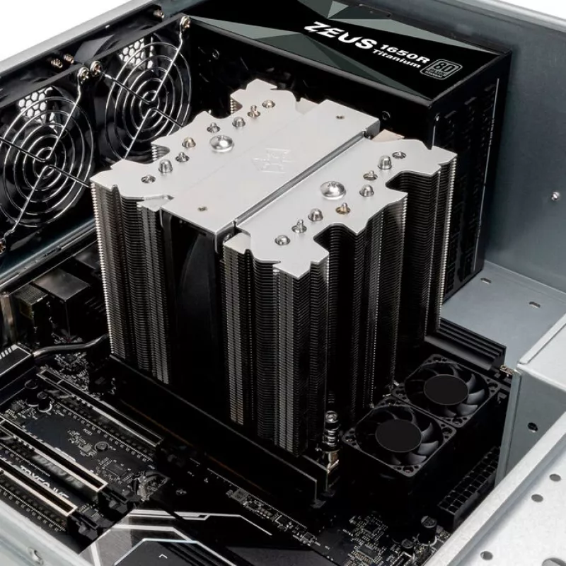 CPU jahuti SILVERSTONE SST-XED120S-WS Intel LGA 4677 jaoks, 4U serveri kujutegur, hõbedane