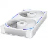 NZXT F280X RGB 140mm ARGB korpuse ventilaatorid – valge, 2-pack