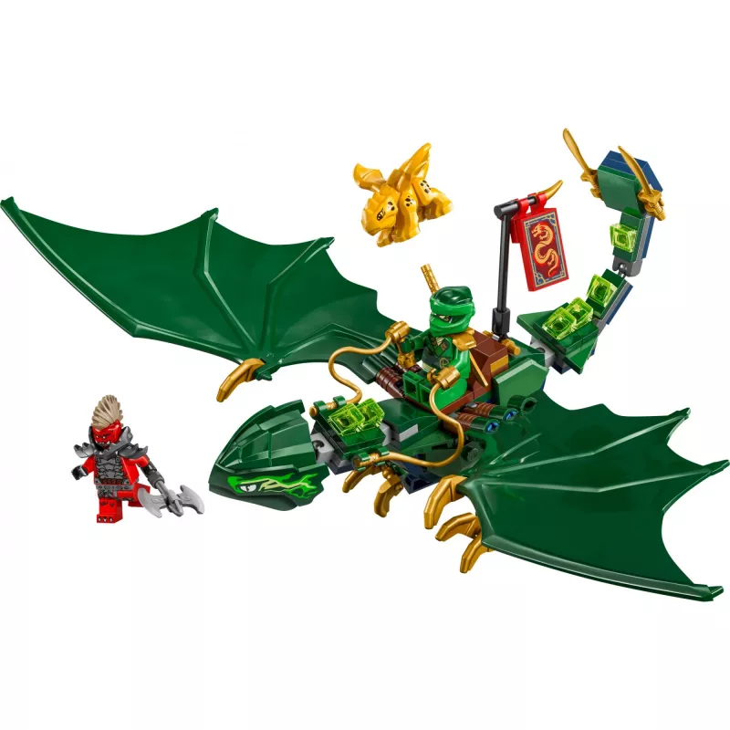 Ehitusmänguasjade komplekt LEGO NINJAGO 71829 Lloyd's roheline Forest Dragon, 128 tükki, 2 minifiguuri, vanusele 6+