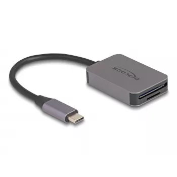 DeLOCK USB USB-C kaardilugeja Alumiinium SD Micro SD 5000 Mbit/s