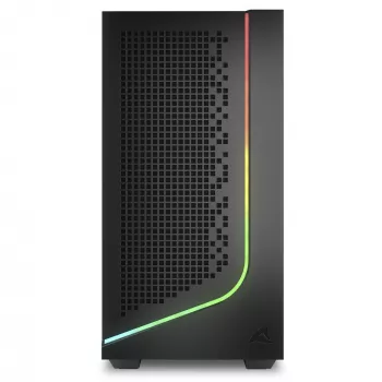 Arvutikorpus Sharkoon J1000 ARGB mATX — micro-ATX keskvormi korpus koos ARGB-valgustusega