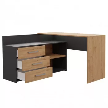 Corner Computer Desk Topeshop DANY ANT/ART KPL L-shape Particle Board