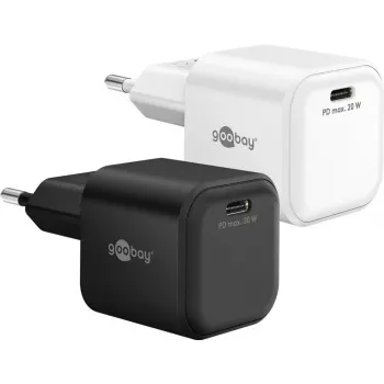 Goobay USB-C PD GaN kiirlaadija Nano 20 W must - 1x -Connector Power (76690)