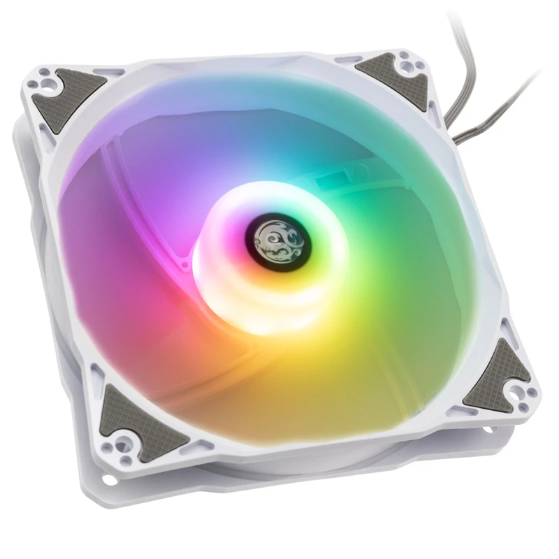 Jahutusventilaator BitsPower Notos RGB PWM 120mm valge, 3 tk pakend