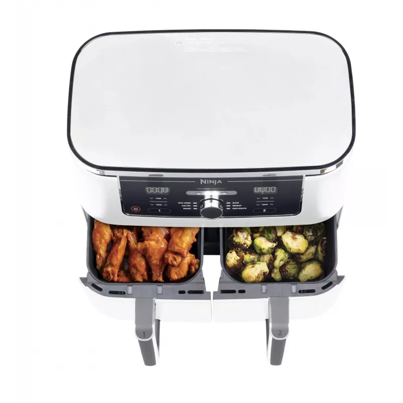 Kuumaõhufritüür Ninja AF400EU Double 9,5 L 2470 W valge, pöörd- ja puutetundlik juhtimine