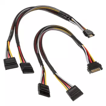 Akasa SATA toite Y-kaabel - 30cm 2-Pack - Kaabel - Digitaalne/Andmeside