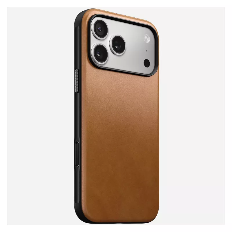 Mobiiltelefoni ümbris Nomad Modern Leather Case Cover iPhone 17 Pro Max, 17,5 cm (6,9 tolli), Tan, nahk + PC/TPU