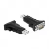 Jadakaabel DeLOCK 66286 USB Type-A DB-9 Must 0,8 m