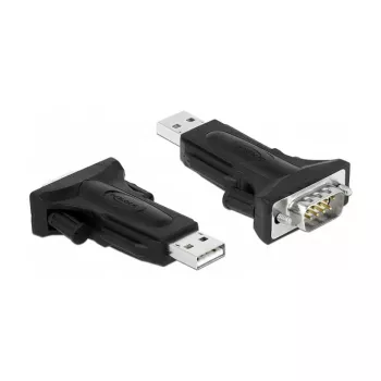 Jadakaabel DeLOCK 66286 USB Type-A DB-9 Must 0,8 m