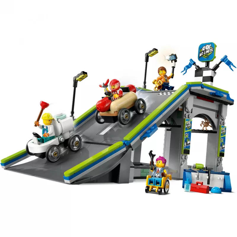 LEGO CITY 60460 No Limits: võidusõiduauto kaldteega veoauto