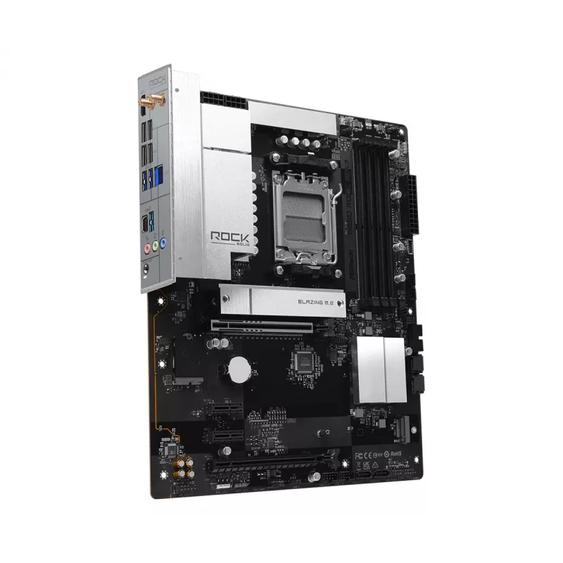 ASRock B850 Rock WiFi 7 emaplaat, AMD pesa AM5, ATX, DDR5, Wi-Fi 7