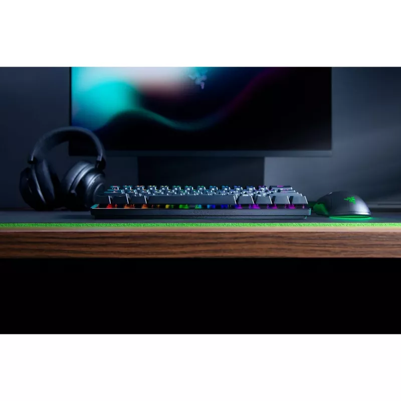 Huntsman Mini, mänguklaviatuur must, DE-paigutus, Razer Linear Optical (punane)