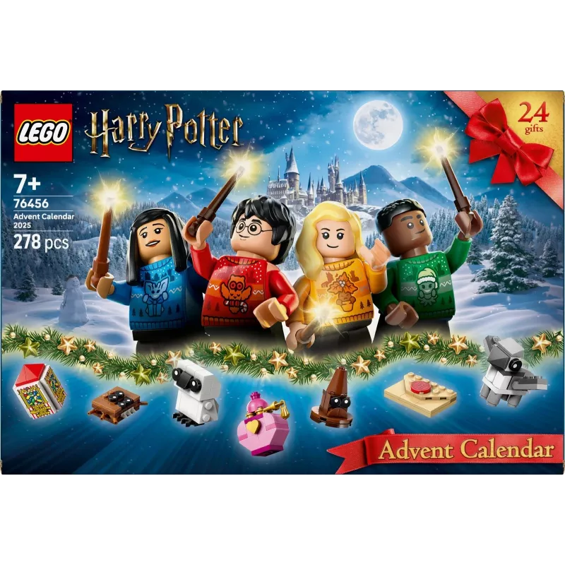 Ehitusmänguasi LEGO Harry Potter Advendikalender 2025 komplekt 76456 — 278 osa, 8 minifiguuri, vanusele 7+