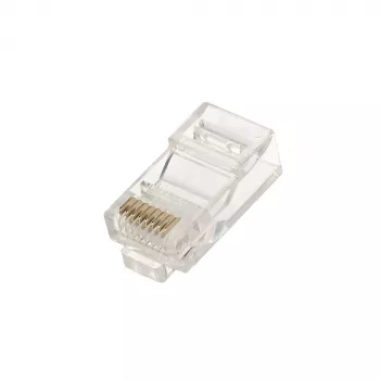 RJ45-pistik Extralink CAT5E UTP 8P8C läbipaistev isane/emane