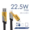 Akyga AK-USB-57 4-in-1 punutud kaabel USB-A/USB-C – USB-C/Lightning, USB 2.0, 65 W, 1 m, hall