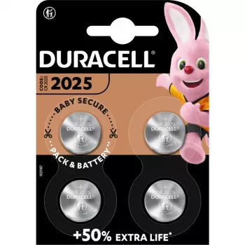Duracell CR2025 liitium-nööppatarei 3 V, 4-pakk