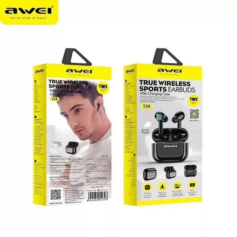 Bluetooth-kõrvaklapid Awei T29 TWS valged