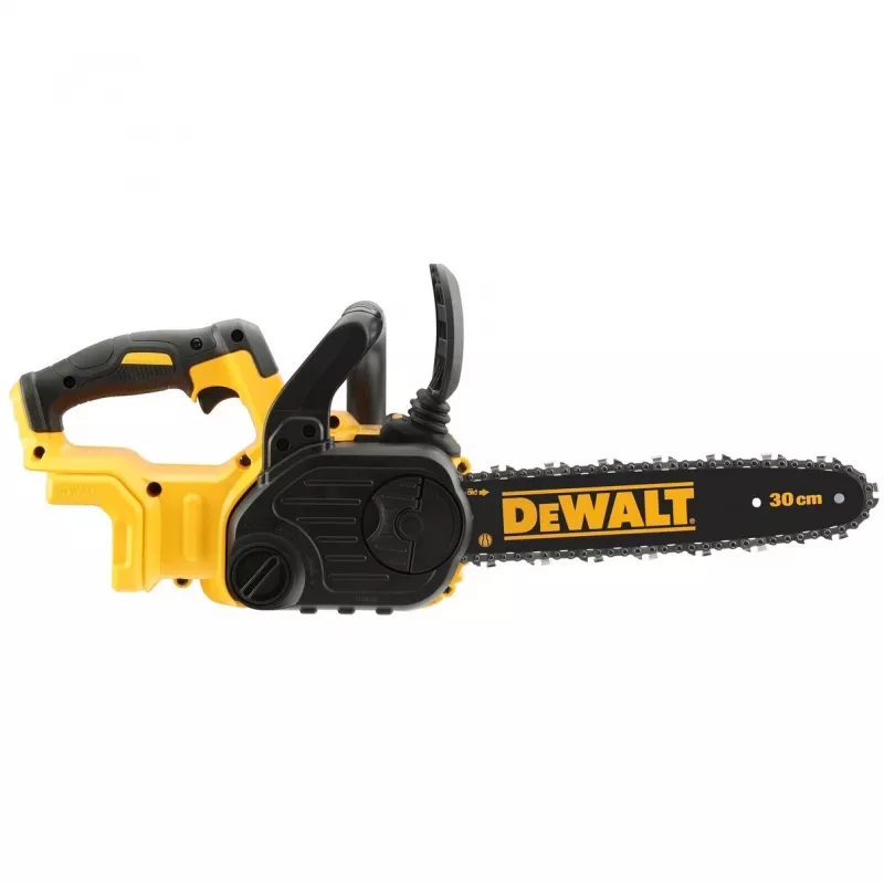Kettsaag DeWALT DCM565N-XJ — juhtmeta akutoitel, 30 cm latt, 5 Ah aku mahutavus, 0,14 L õlipaak