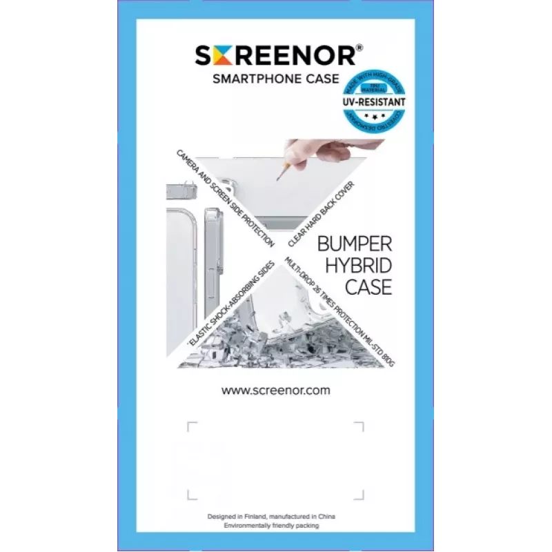 Screenor 25620SB läbipaistev ümbris iPhone 16 Pro 16 cm jaoks