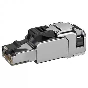 RJ-45 pistik Telegärtner 100035951 hõbedane isane 5mm siseläbimõõt