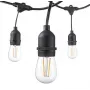 VISIONAL LED-aiavalgustikomplekt 15 E27 pesaga, 15 m, must kaabel (H05VV-F 2x0,75)