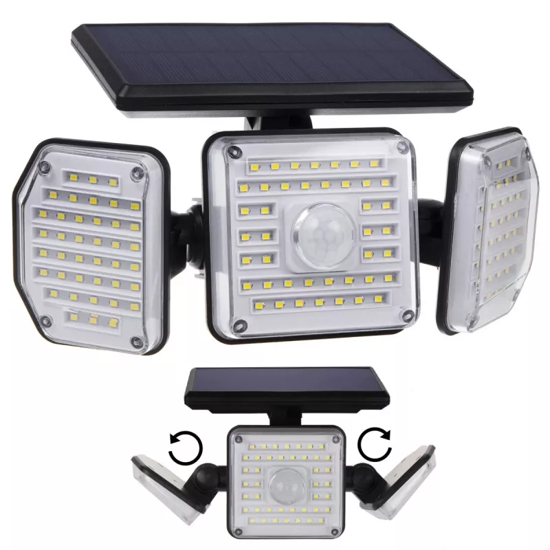 Maclean IP65 päikeseenergial töötav LED-lamp liikumis- ja hämarikust koiduni anduriga IP65 4W 320lm 4000K Li-ion 1200 mAh 3 töörežiimi prožektor turvalisusele aeda sissepääsule HQ