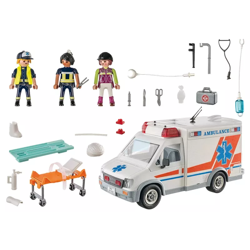 Mängukiirabi sõiduk PLAYMOBIL 71232 — mitmevärviline, vanusele 4–10, AAA patarei