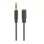 Wentronic Goobay 3,5 mm pikenduskaabel, must, 5 m - 3,5 mm pistik (3-kontaktiline, stereo) > 3,5 mm pesa (3-kontaktiline, stereo) (97122)