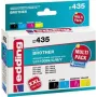 edding printer cartridges EDD-435 must, tsüaan, magenta, kollane, ühildub Brother LC-1100BK/C/M-ga