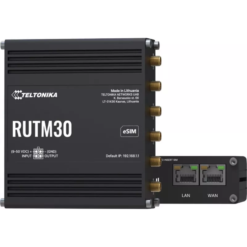 5G mobiilside ruuter TELTONIKA RUTM30 — mobiilsed ja statsionaarsed paigaldised Wi‑Fi-ga