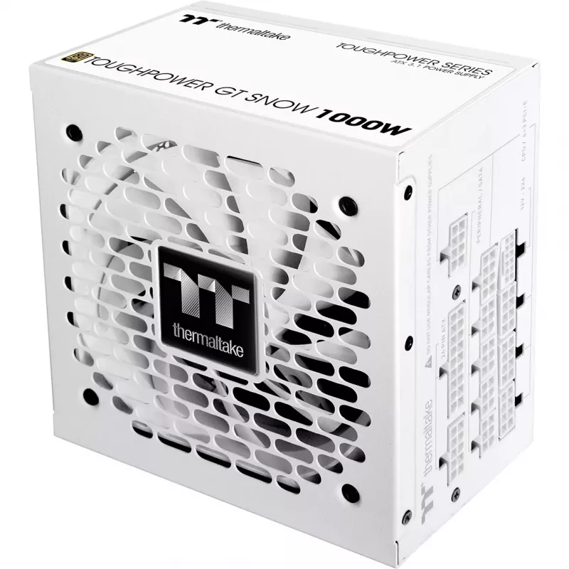 Toiteplokk PSU THERMALTAKE Toughpower GT Snow 1000W ATX 24-pin, 80 PLUS Gold, valge, 120mm ventilaator