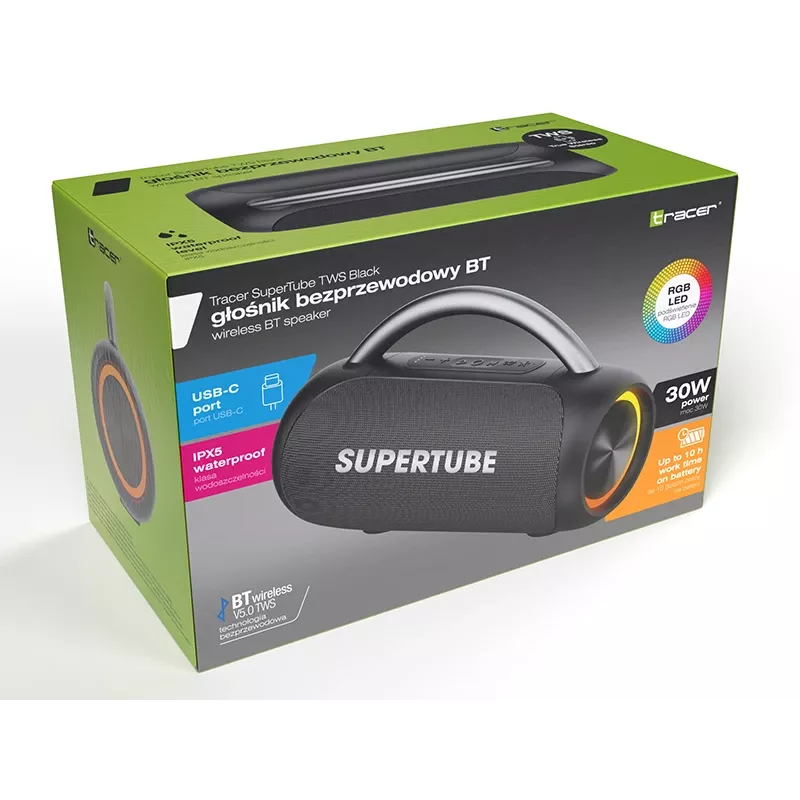 TWS-kõrvaklapid TRACER SuperTube TRAGLO47727 Bluetooth, kõrvasisesed, mustad
