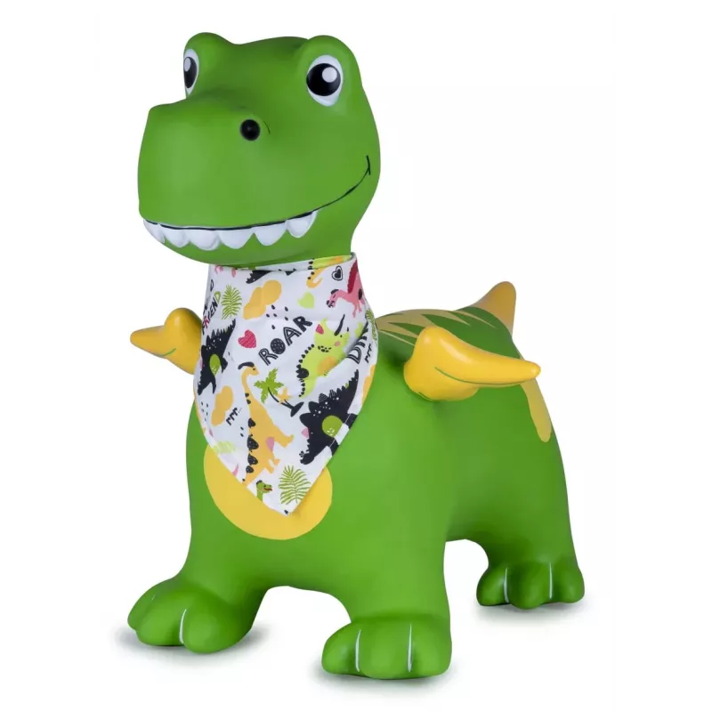 Hüppamiseks mõeldud loom Jamara HoppyDoo Dino tiibadega roheline pumbaga
