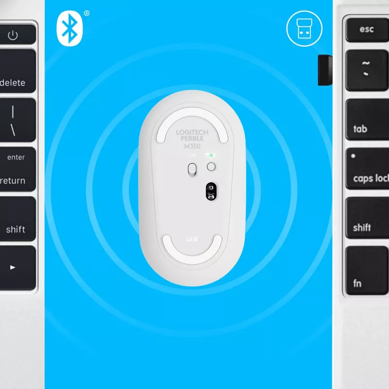 Hiir USB optiline juhtmevaba M350/Valge 910-005716 Logitech